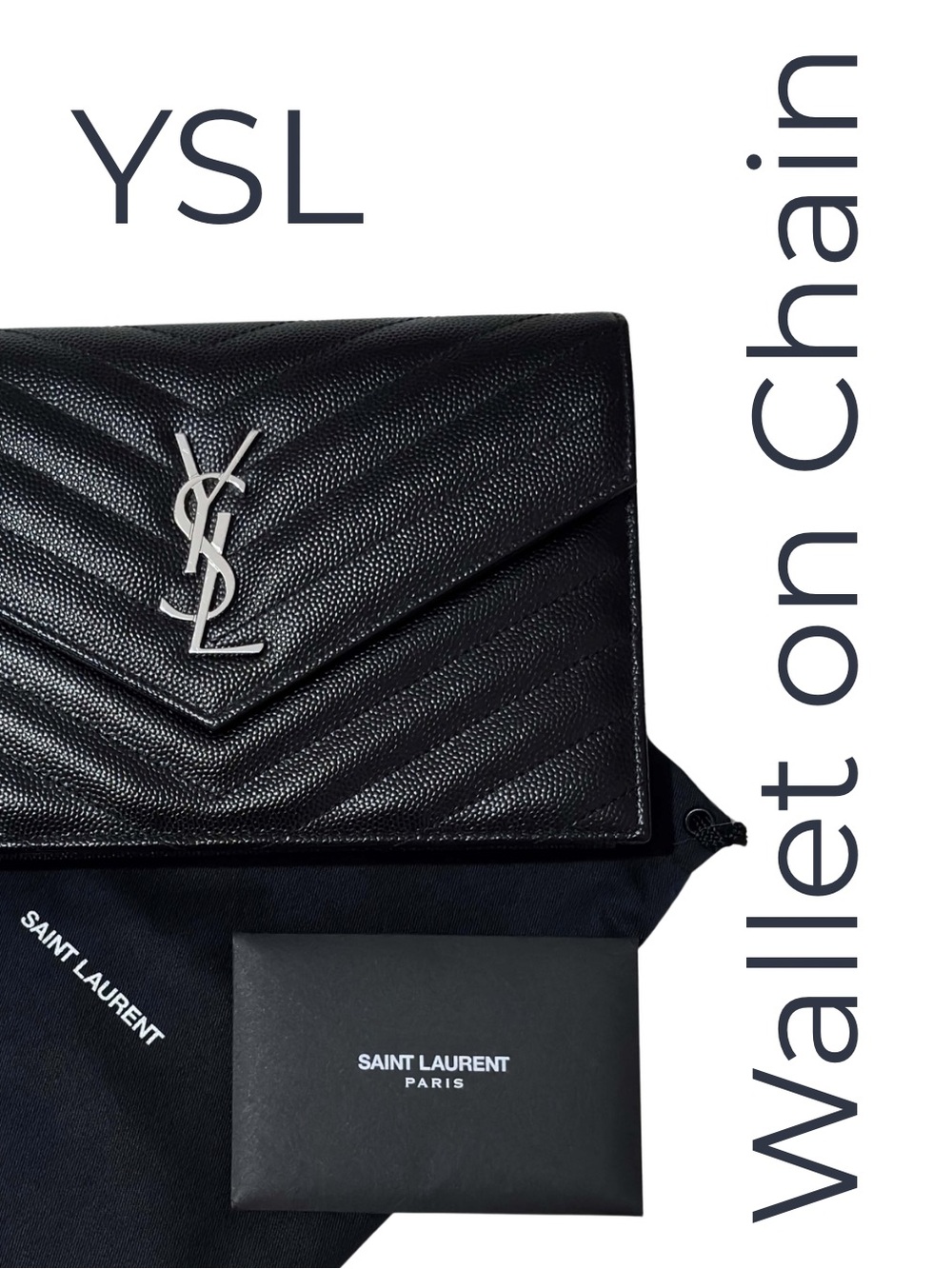 YVES SAINT LAURENT YSL WALLET ON CHAIN